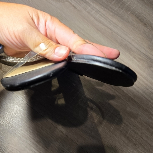 Miss Lola Strappy Sandals Sz 7 Black/clear/rhinestones - Picture 6 of 6